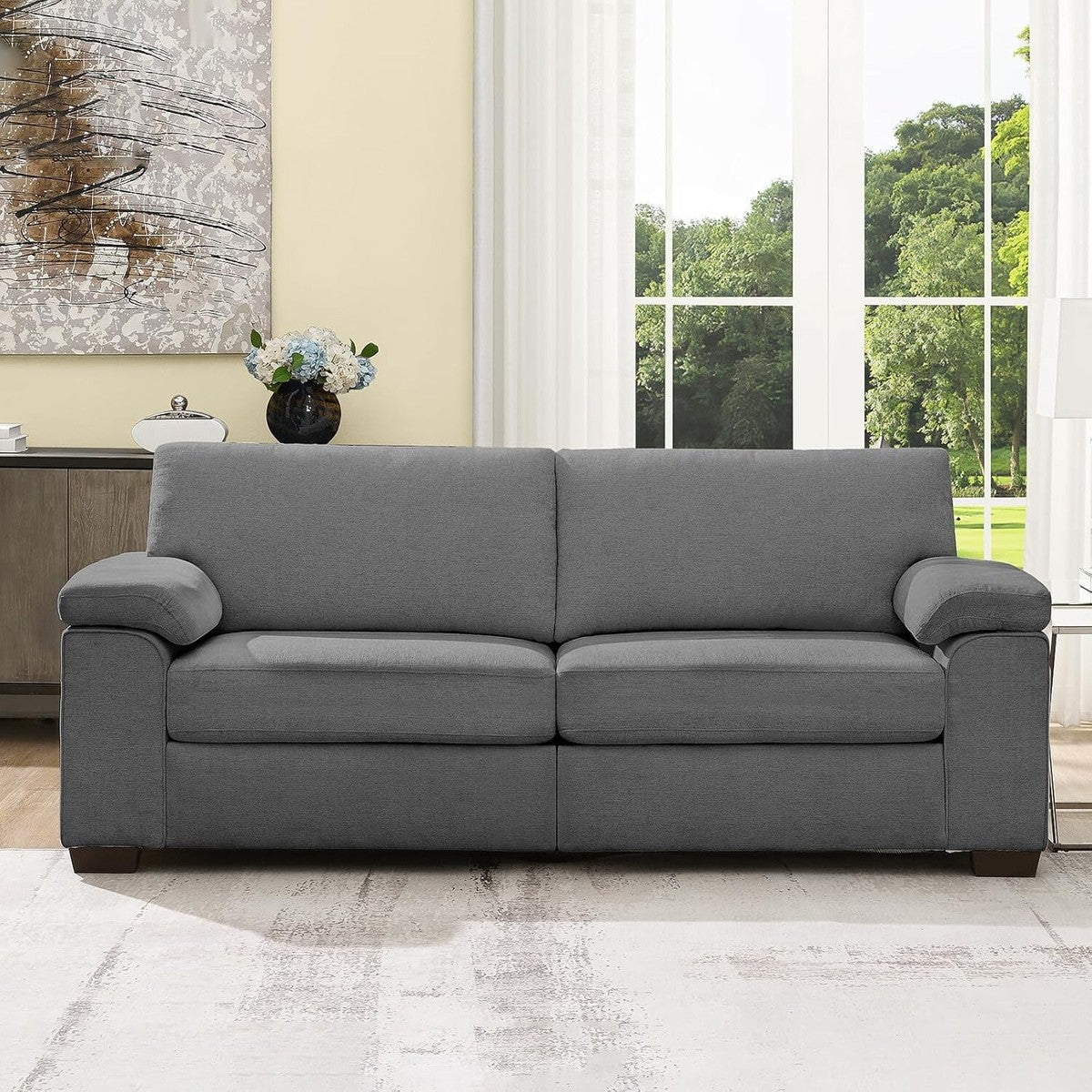 Tufted Velvet Sofa – 3-Seater