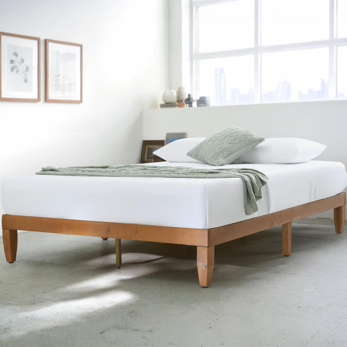 Solid Wood Platform Bed – Queen