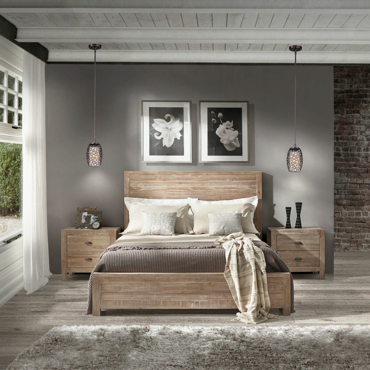 Modern Low‑Profile Bed – Queen